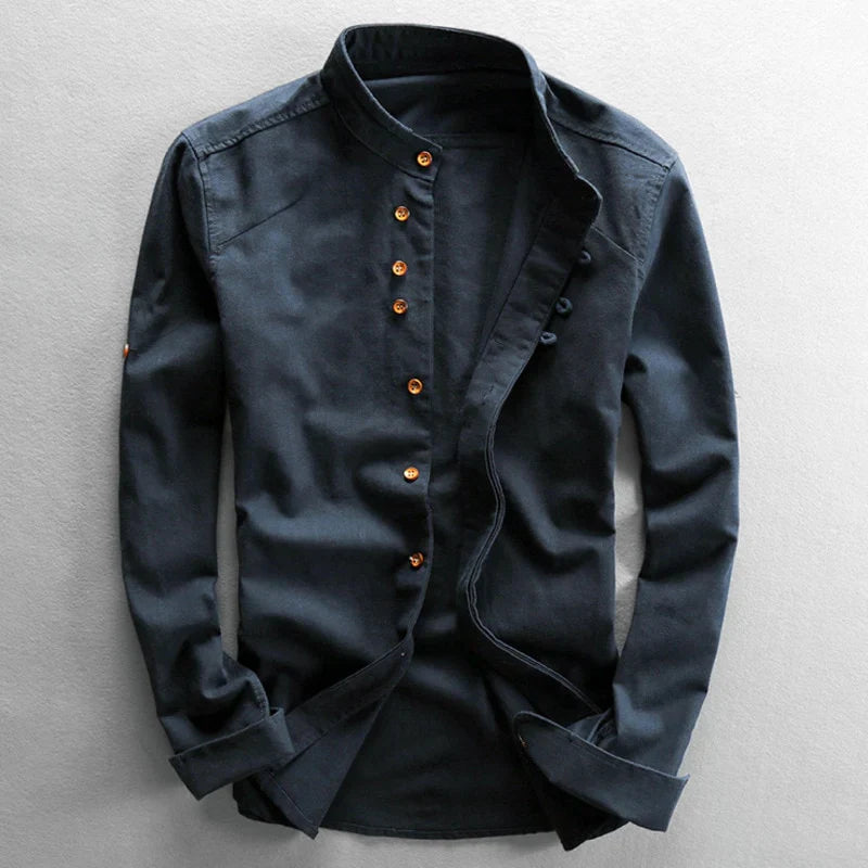 Sarttore | Camicia con Collo alla Coreana Osaka™