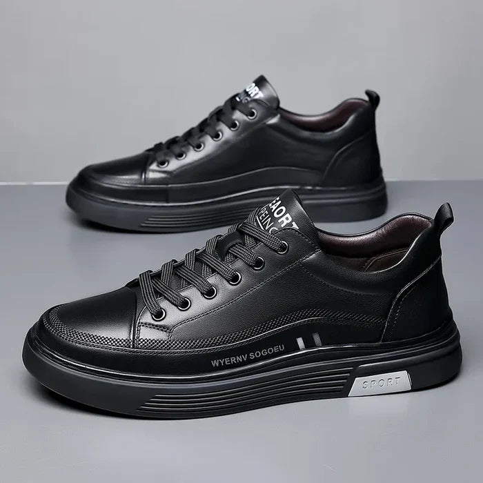 Sneaker Casual in Vera Pelle | Modello Flat Sport