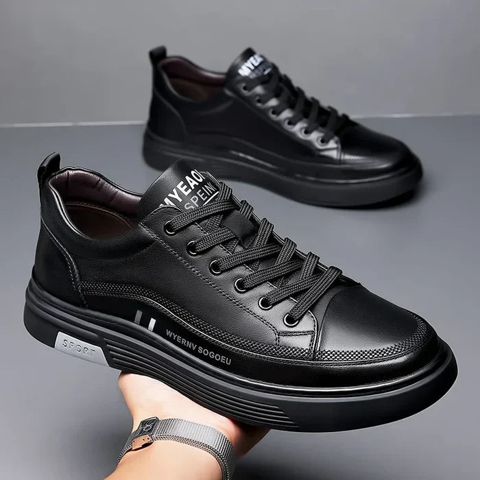 Sneaker Casual in Vera Pelle | Modello Flat Sport