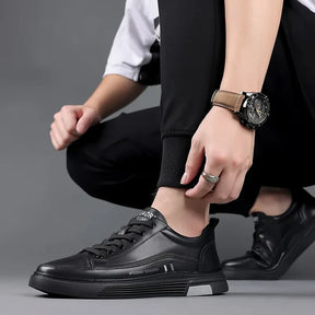 Sneaker Casual in Vera Pelle | Modello Flat Sport