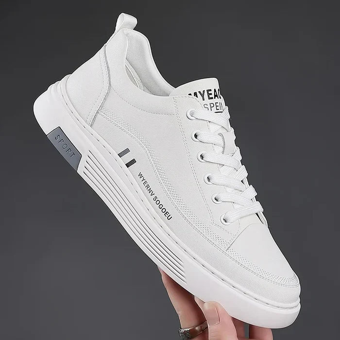 Sneaker Casual in Vera Pelle | Modello Flat Sport