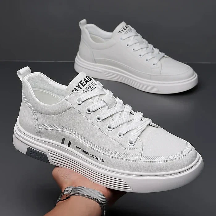 Sneaker Casual in Vera Pelle | Modello Flat Sport