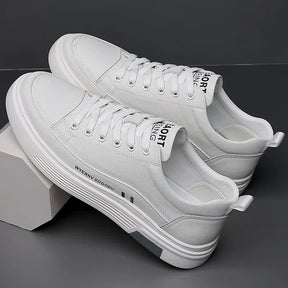 Sneaker Casual in Vera Pelle | Modello Flat Sport