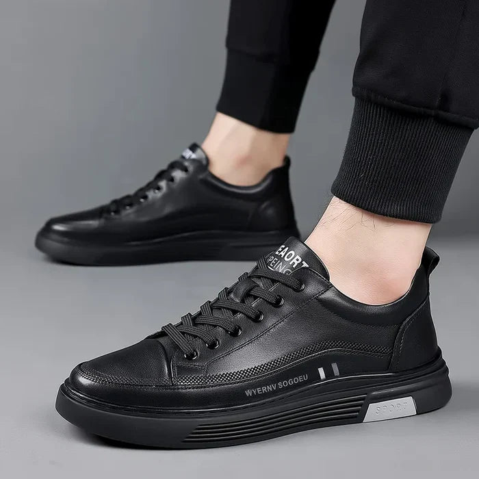Sneaker Casual in Vera Pelle | Modello Flat Sport