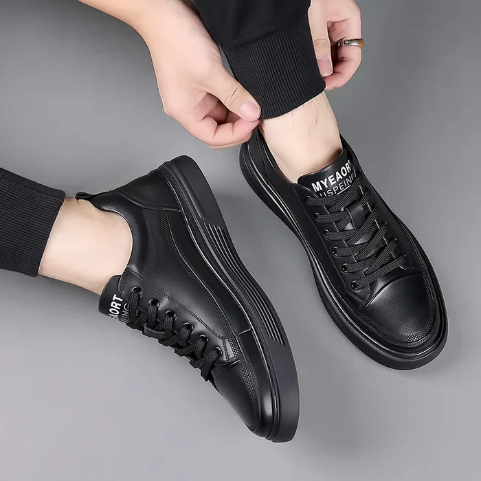 Sneaker Casual in Vera Pelle | Modello Flat Sport