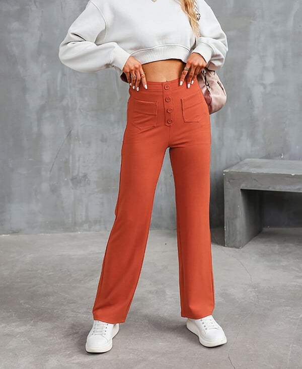 🔥50% de Sconto🔥 Alta Elasticità | Pantaloni casual a gamba dritta a vita alta